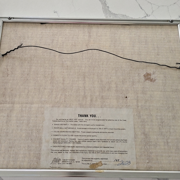 Vintage mid century modern dog able art chaplan 1970s - Picture 6 of 7